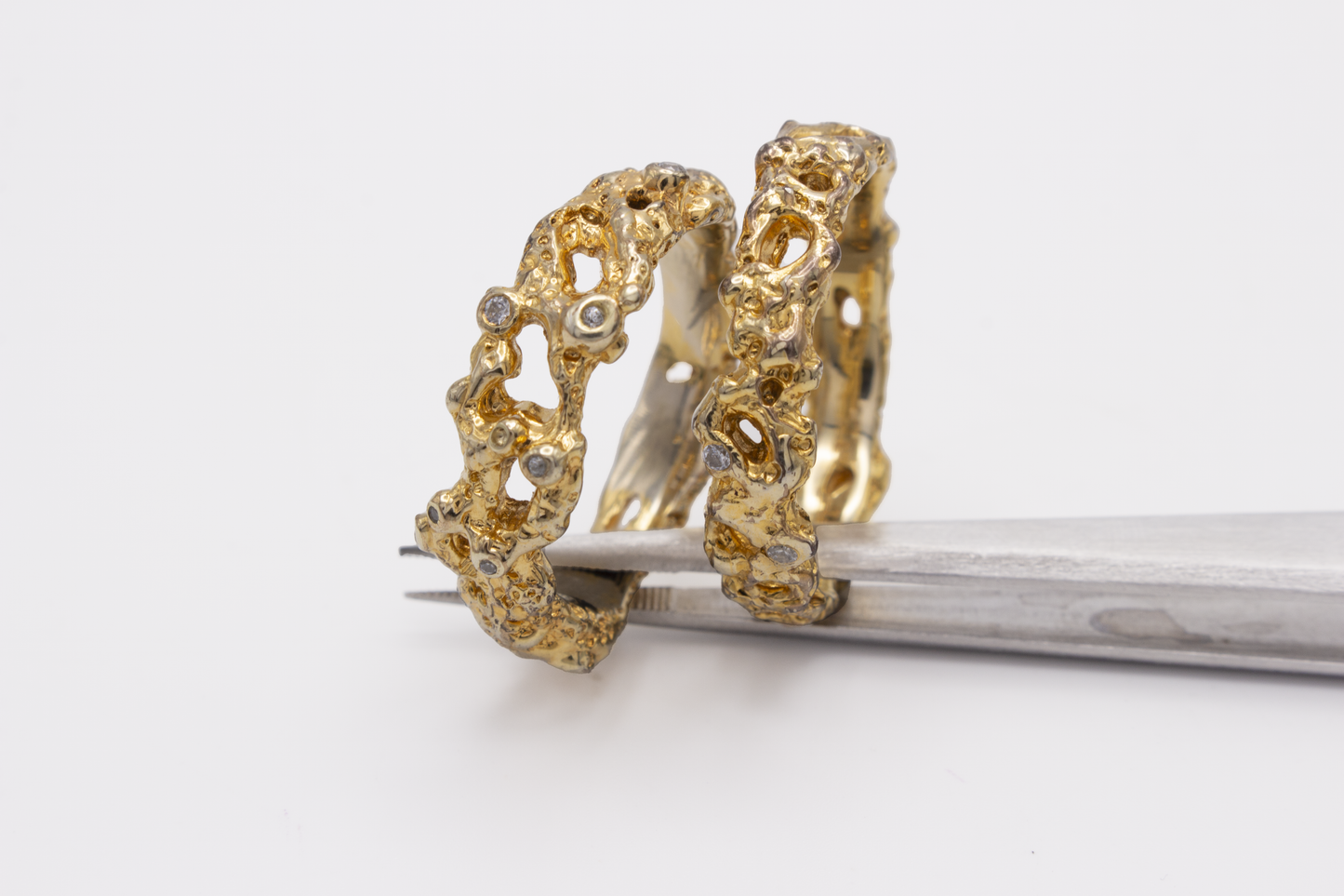 CORAL 7 DIAMANTI BIANCHI - ORO GIALLO