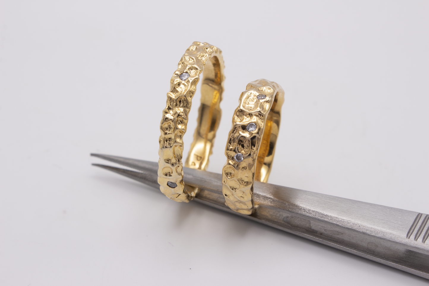 PEENED 5 DIAMANTI BIANCHI - ORO GIALLO